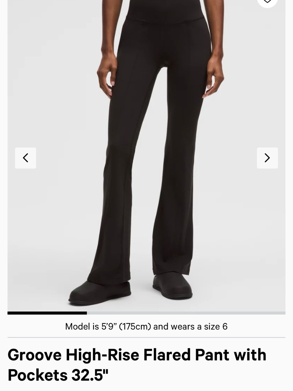 lululemon athletica Black Flare Yoga Pants